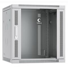 Cabeus SH-05F-12U60/45 Шкаф телекоммуникационный настенный 19" 12U 600x450x635mm (ШхГхВ) дверь стекло, фото 