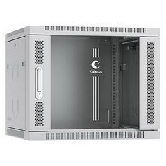 Cabeus SH-05F-9U60/45 Шкаф телекоммуникационный настенный 19" 9U 600x450x501mm (ШхГхВ) дверь стекло, фото 