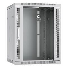 Cabeus SH-05F-15U60/60 Шкаф телекоммуникационный настенный 19" 15U 600x600x769mm (ШхГхВ) дверь стекло, фото 
