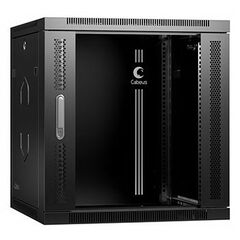 Cabeus SH-05F-12U60/45-BK Шкаф телекоммуникационный настенный 19" 12U 600x450x635mm (ШхГхВ) дверь стекло, фото 