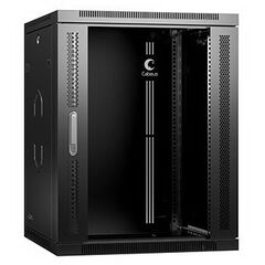 Cabeus SH-05F-15U60/35-BK Шкаф телекоммуникационный настенный 19" 15U 600x350x769mm (ШхГхВ) дверь стекло, фото 