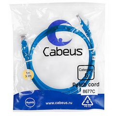 Cabeus PC-UTP-RJ45-Cat.6-1m-BL Патч-корд U/UTP, фото 