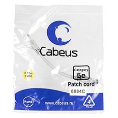 Cabeus PC-UTP-RJ45-Cat.5e-0.15m Патч-корд U/UTP, фото 