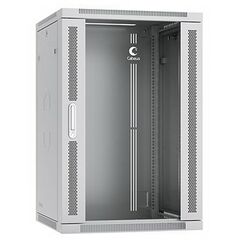 Cabeus SH-05F-18U60/60 Шкаф телекоммуникационный настенный 19" 18U 600x600x901mm (ШхГхВ) дверь стекло, фото 