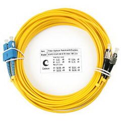 Cabeus FOP(d)-9-SC-FC-10m Шнур оптический duplex SC-FC 9/125 sm 10м LSZH, фото 