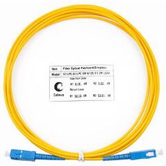 Cabeus FOP(s)-9-SC-SC-3m Шнур оптический simplex SC-SC 9/125 sm 3м LSZH, фото 