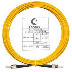 Cabeus FOP(s)-9-ST-ST-5m Шнур оптический simplex ST-ST 9/125 sm 5м LSZH, фото 