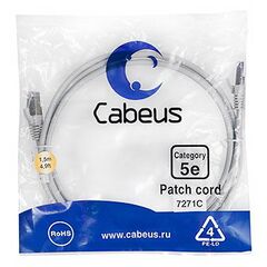 Cabeus PC-FTP-RJ45-Cat.5e-1.5m Патч-корд F/UTP, фото 
