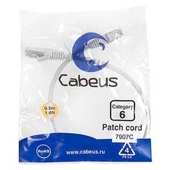 Cabeus PC-FTP-RJ45-Cat.6-0.5m-LSZH Патч-корд F/UTP, фото 