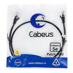 Cabeus PC-UTP-RJ45-Cat.5e-1m-BK-LSZH Патч-корд U/UTP, фото 