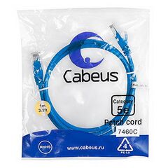 Cabeus PC-UTP-RJ45-Cat.5e-1m-BL Патч-корд U/UTP, фото 