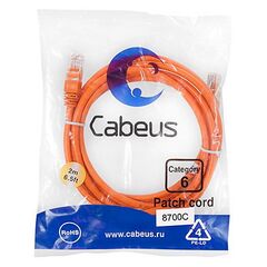 Cabeus PC-UTP-RJ45-Cat.6-2m-OR Патч-корд U/UTP, фото 