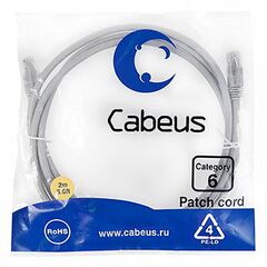 Cabeus PC-UTP-RJ45-Cat.6-2m Патч-корд U/UTP, фото 