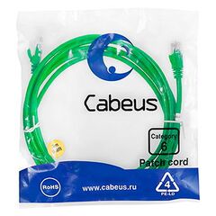 Cabeus PC-UTP-RJ45-Cat.6-3m-GN Патч-корд U/UTP, фото 