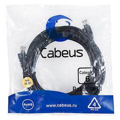 Cabeus PC-UTP-RJ45-Cat.6-5m-BK Патч-корд U/UTP, фото 