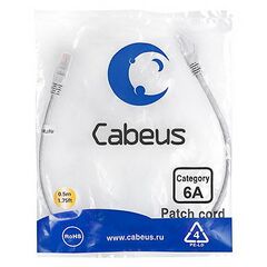 Cabeus PC-UTP-RJ45-Cat.6a-0.5m-LSZH Патч-корд U/UTP, фото 
