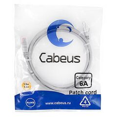 Cabeus PC-UTP-RJ45-Cat.6a-1.5m-LSZH Патч-корд U/UTP, фото 