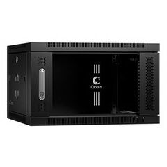 Cabeus SH-05F-6U60/60-BK Шкаф телекоммуникационный настенный 19" 6U 600x600x368mm (ШхГхВ) дверь стекло, фото 