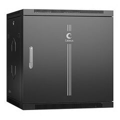 Cabeus SH-05F-12U60/60m-BK Шкаф телекоммуникационный настенный 19" 12U 600x600x635mm (ШхГхВ) дверь металл, фото 