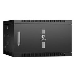 Cabeus SH-05F-6U60/60m-BK Шкаф телекоммуникационный настенный 19" 6U 600x600x368mm (ШхГхВ) дверь металл, фото 