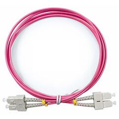 Cabeus FOP-50-OM4-SC-SC-1,5m Шнур оптический duplex SC-SC 50/125 mm OM4 1,5м LSZH, фото 