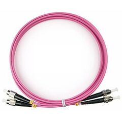 Cabeus FOP-50-OM4-FC-ST-2m Шнур оптический duplex FC-ST 50/125 mm OM4 2м LSZH, фото 