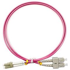 Cabeus FOP-50-OM4-LC-SC-1m Шнур оптический duplex LC-SC 50/125 mm OM4 1м LSZH, фото 