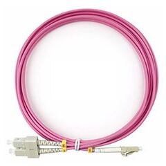 Cabeus FOP-50-OM4-LC-SC-3m Шнур оптический duplex LC-SC 50/125 mm OM4 3м LSZH, фото 