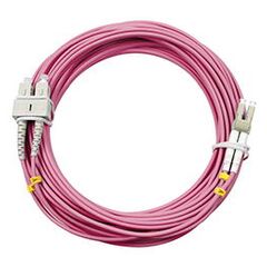 Cabeus FOP-50-OM4-LC-SC-25m Шнур оптический duplex LC-SC 50/125 mm OM4 25м LSZH, фото 