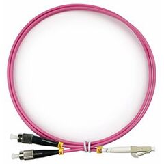 Cabeus FOP-50-OM4-LC-FC-1,5m Шнур оптический duplex LC-FC 50/125 mm OM4 1,5м LSZH, фото 