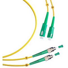 Cabeus FOP(d)-9-FC/APC-SC/APC-1m Шнур оптический duplex FC/APC-SC/APC 9/125 sm 1м LSZH, фото 