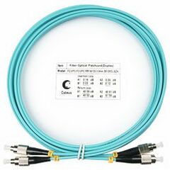Cabeus FOP-50-FC-FC-3m Шнур оптический duplex FC-FC 50/125 mm OM3 3м LSZH, фото 