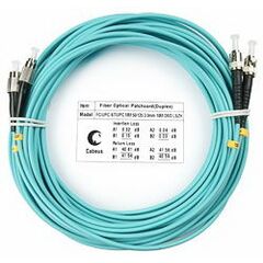 Cabeus FOP-50-FC-ST-15m Шнур оптический duplex FC-ST 50/125 mm OM3 15м LSZH, фото 