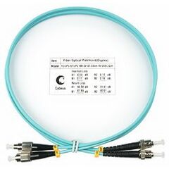 Cabeus FOP-50-FC-ST-1,5m Шнур оптический duplex FC-ST 50/125 mm OM3 1,5м LSZH, фото 