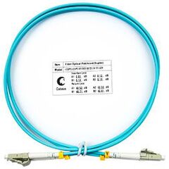 Cabeus FOP-50-LC-LC-1m Шнур оптический duplex LC-LC 50/125 mm OM3 1м LSZH, фото 