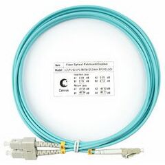 Cabeus FOP-50-LC-SC-3m Шнур оптический duplex LC-SC 50/125 mm OM3 3м LSZH, фото 