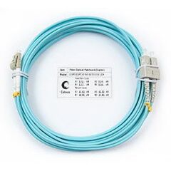 Cabeus FOP-50-LC-SC-5m Шнур оптический duplex LC-SC 50/125 mm OM3 5м LSZH, фото 