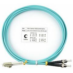 Cabeus FOP-50-LC-ST-3m Шнур оптический duplex LC-ST 50/125 mm OM3 3м LSZH, фото 