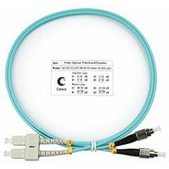 Cabeus FOP-50-SC-FC-1,5m Шнур оптический duplex SC-FC 50/125 mm OM3 1,5м LSZH, фото 