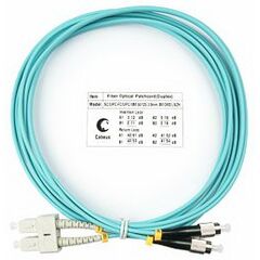 Cabeus FOP-50-SC-FC-3m Шнур оптический duplex SC-FC 50/125 mm OM3 3м LSZH, фото 