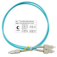 Cabeus FOP-50-SC-SC-1,5m Шнур оптический duplex SC-SC 50/125 mm OM3 1,5м LSZH, фото 