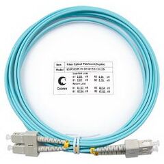 Cabeus FOP-50-SC-SC-3m Шнур оптический duplex SC-SC 50/125 mm OM3 3м LSZH, фото 