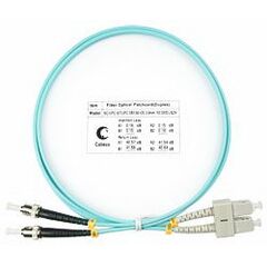 Cabeus FOP-50-SC-ST-1,5m Шнур оптический duplex SC-ST 50/125 mm OM3 1,5м LSZH, фото 