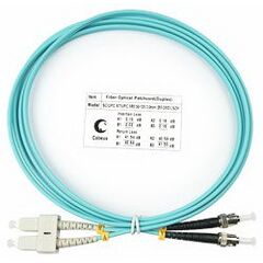 Cabeus FOP-50-SC-ST-2m Шнур оптический duplex SC-ST 50/125 mm OM3 2м LSZH, фото 
