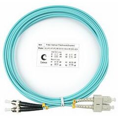 Cabeus FOP-50-SC-ST-3m Шнур оптический duplex SC-ST 50/125 mm OM3 3м LSZH, фото 