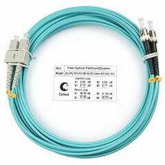 Cabeus FOP-50-SC-ST-10m Шнур оптический duplex SC-ST 50/125 mm OM3 10м LSZH, фото 