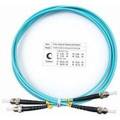 Cabeus FOP-50-ST-ST-2m Шнур оптический duplex ST-ST 50/125 mm OM3 2м LSZH, фото 