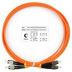 Cabeus FOP-62-FC-FC-2m Шнур оптический duplex FC-FC 62,5/125 mm 2м LSZH, фото 