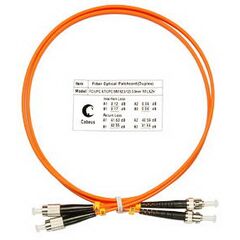 Cabeus FOP-62-FC-ST-1,5m Шнур оптический duplex FC-ST 62,5/125 mm 1,5м LSZH, фото 