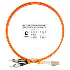 Cabeus FOP-62-LC-FC-1m Шнур оптический duplex LC-FC 62,5/125 mm 1м LSZH, фото 